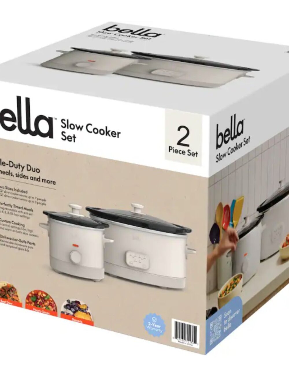 6-qt. Programmable Slow Cooker & 2-qt. Slow Cooker Set - Oatmilk